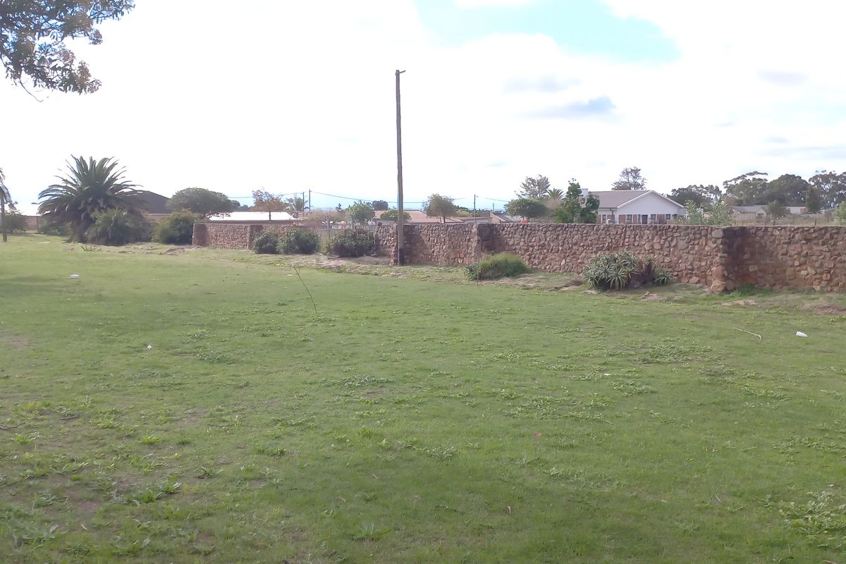 A spacious vacant residential plot featuring a natural stone boundary wall and established trees, offering a clear area for potential development.