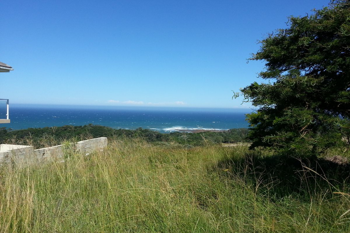 A scenic view overlooking the ocean and coastal landscape from the vacant residential property.