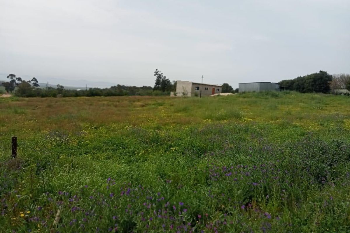 Expansive vacant residential land featuring natural vegetation and an existing unfinished structure in the distance.