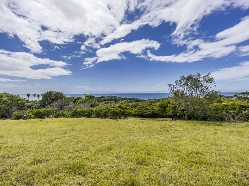 A scenic view of the coastal landscape and ocean horizon from the vacant residential land.