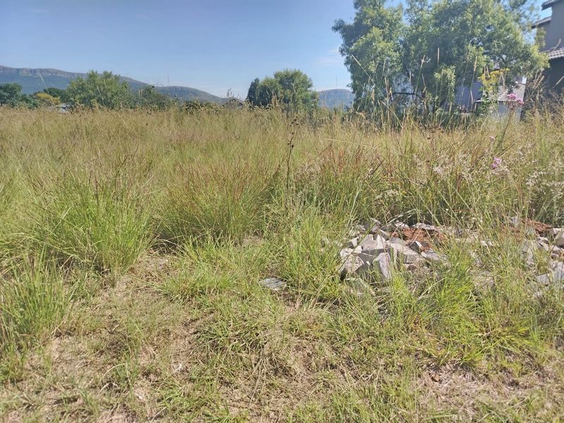 A vacant residential plot featuring natural grass cover and distant mountain views, offering a blank canvas for future development.