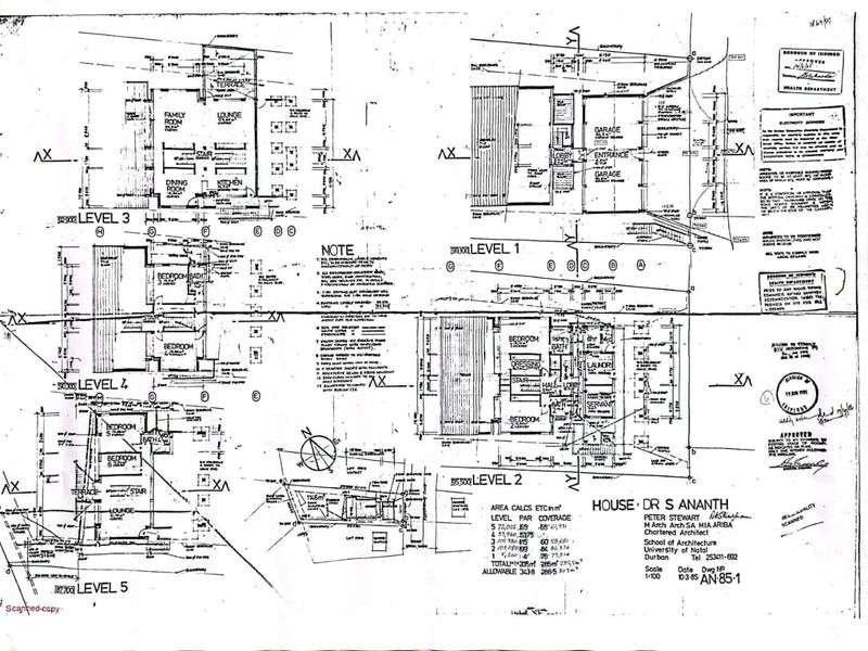 Architectural floor plan document detailing the layout and levels of the residential property.