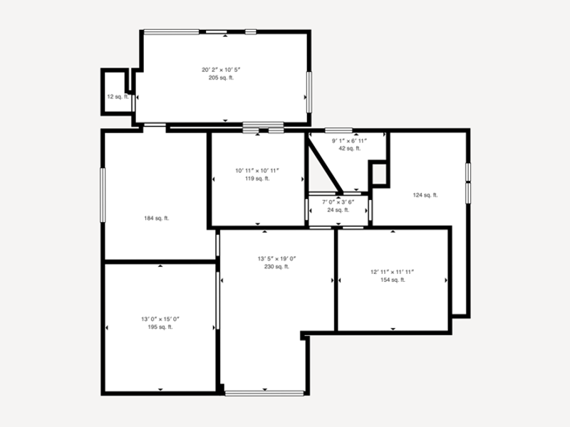 A clear architectural floor plan illustrating the layout and dimensions of the property's various rooms.