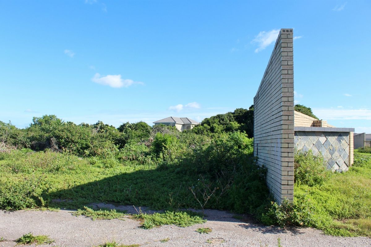 A view of a vacant residential plot featuring a partial brick boundary wall and overgrown vegetation.