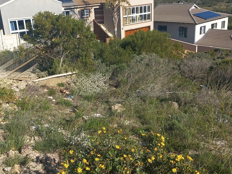 A sloped, undeveloped residential plot featuring native vegetation and boundary fencing, situated in a developed neighborhood setting.