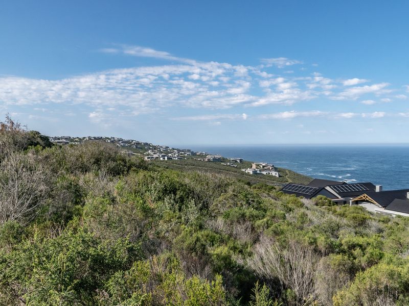 A scenic elevated view overlooking the coastal landscape and ocean, showcasing the natural surroundings of the residential property.