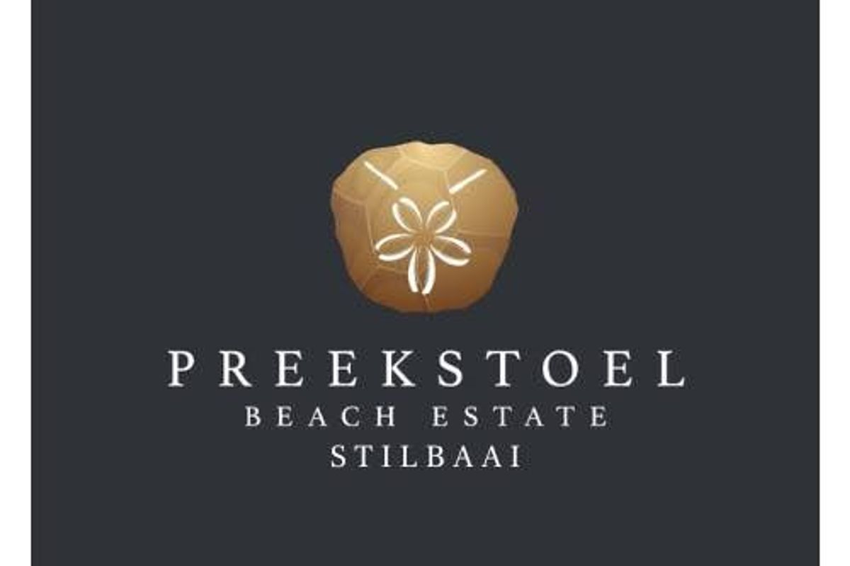 A branding logo for Preekstoel Beach Estate in Stilbaai.