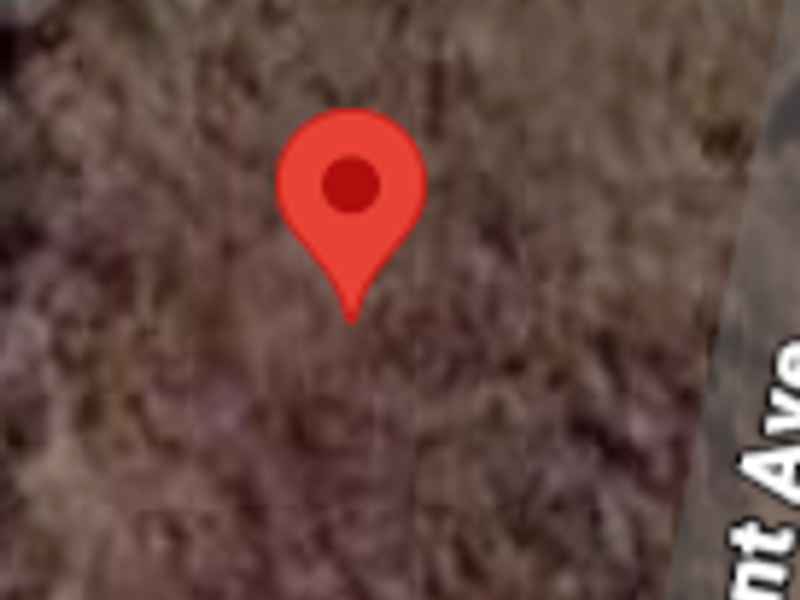 An aerial map view showing the location of the vacant residential land plot.