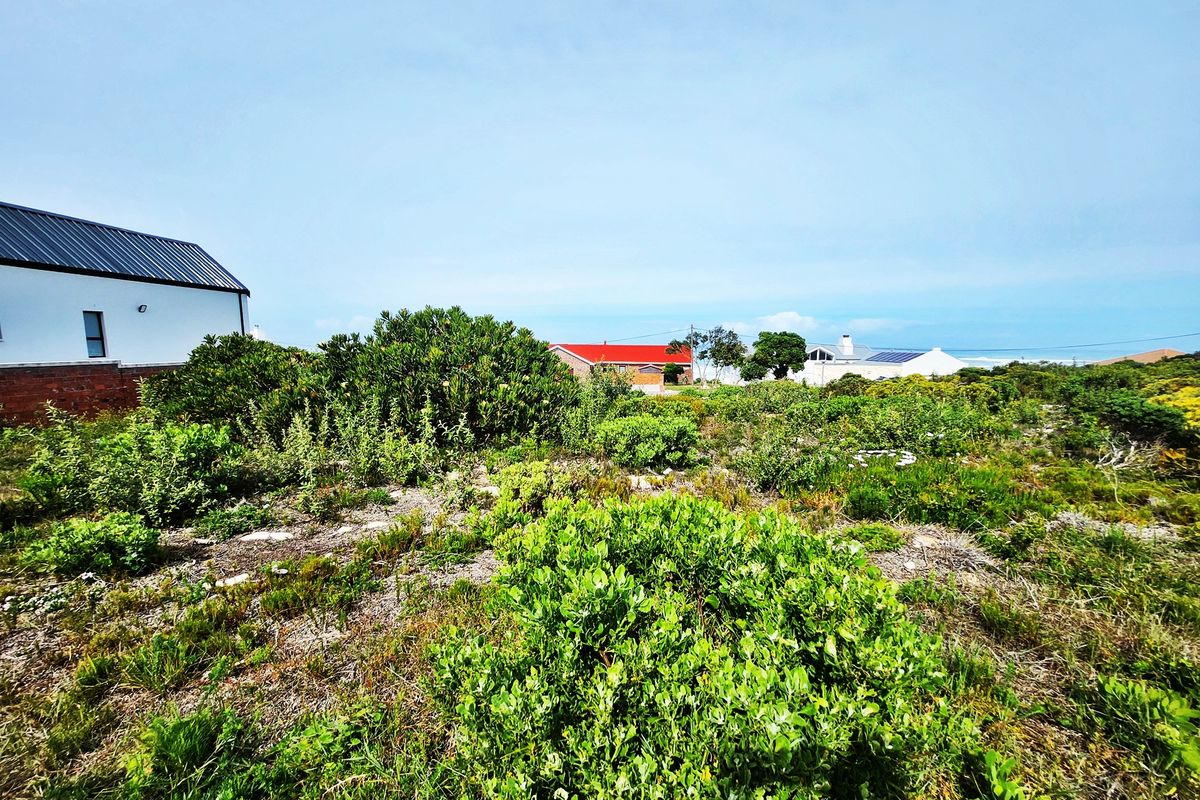 A view of a vacant residential plot featuring natural coastal vegetation and surrounding neighborhood homes.