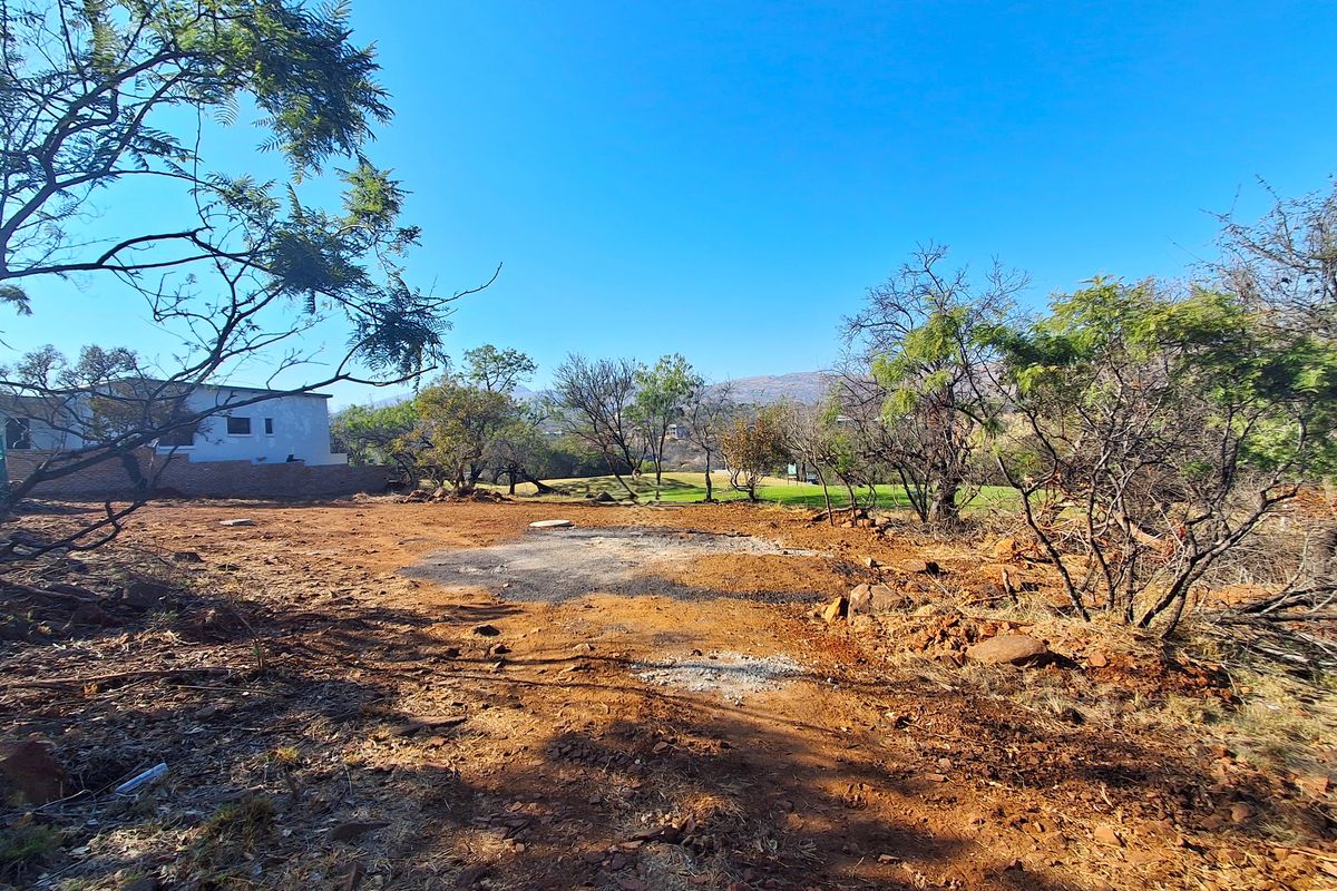 A view of a vacant residential plot featuring cleared ground and established trees, offering a blank canvas for future development.