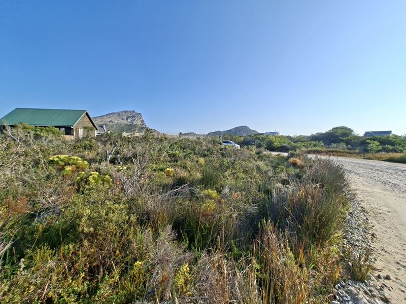 A view of a vacant residential plot featuring native vegetation, natural terrain, and direct access to a dirt road in a scenic coastal area.