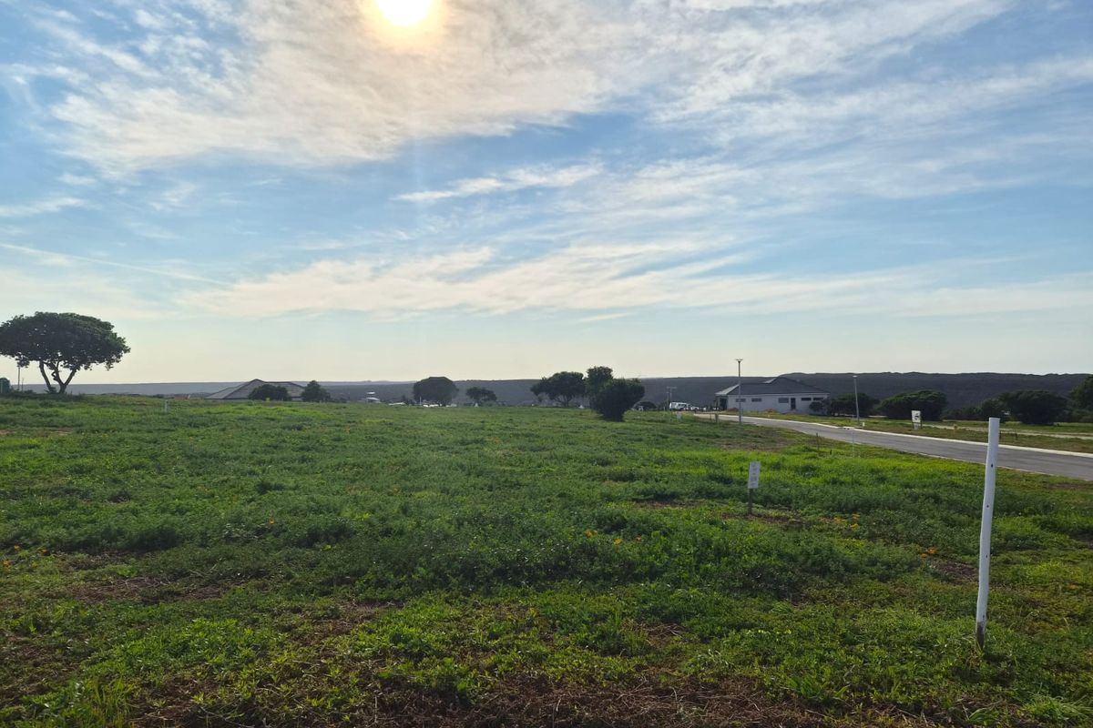 A view of a vacant residential plot of land with road access, suitable for new construction.
