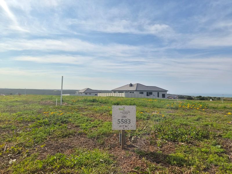 A vacant residential plot of 617 square meters in a developed estate, featuring clear boundary markers and surrounding residential infrastructure.
