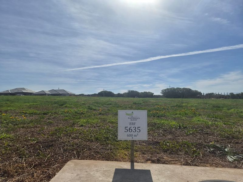 A vacant residential plot of 600 square meters, identified as Erf 5635, situated in a developed residential area.