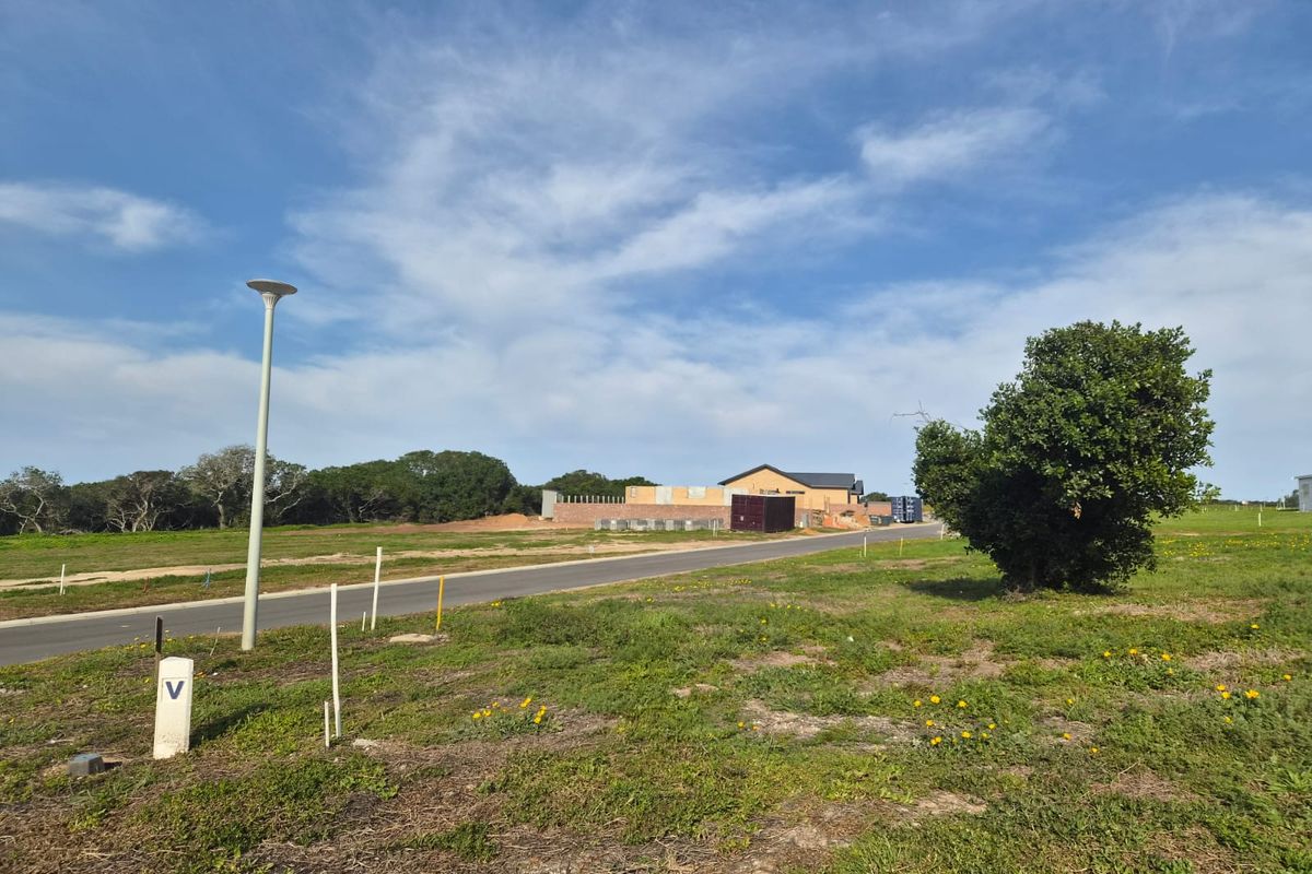 A view of the residential street and surrounding vacant land, featuring paved road access and established street lighting infrastructure.