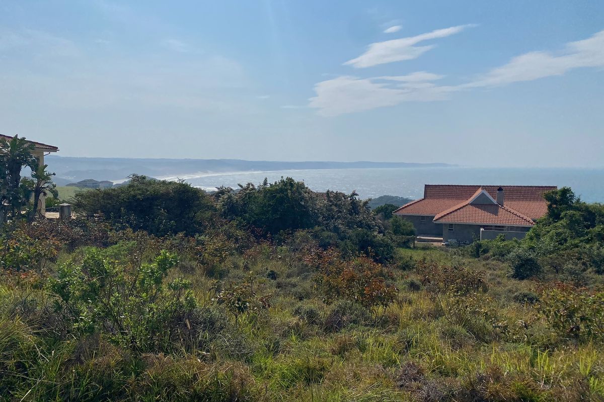 A scenic view of the coastal landscape and surrounding residential properties from the vacant land plot.