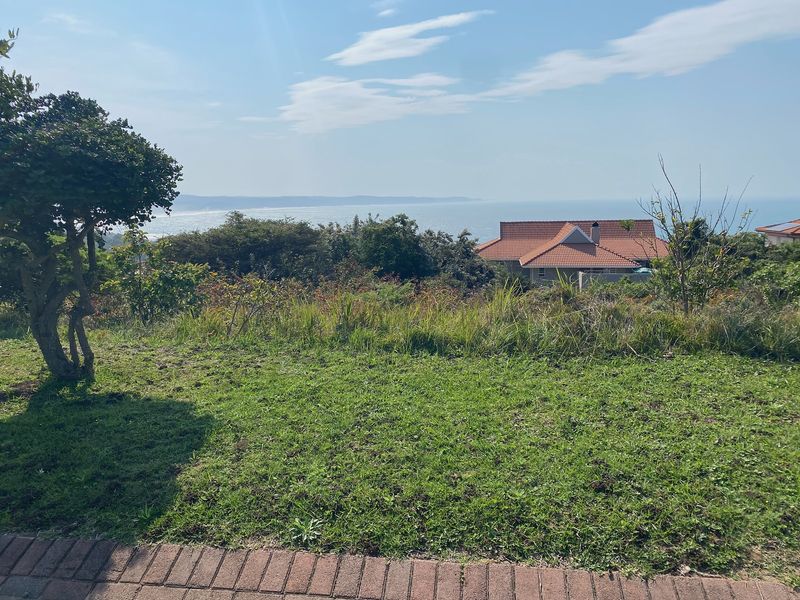 A scenic view overlooking a coastal landscape with natural vegetation and a distant residential property.