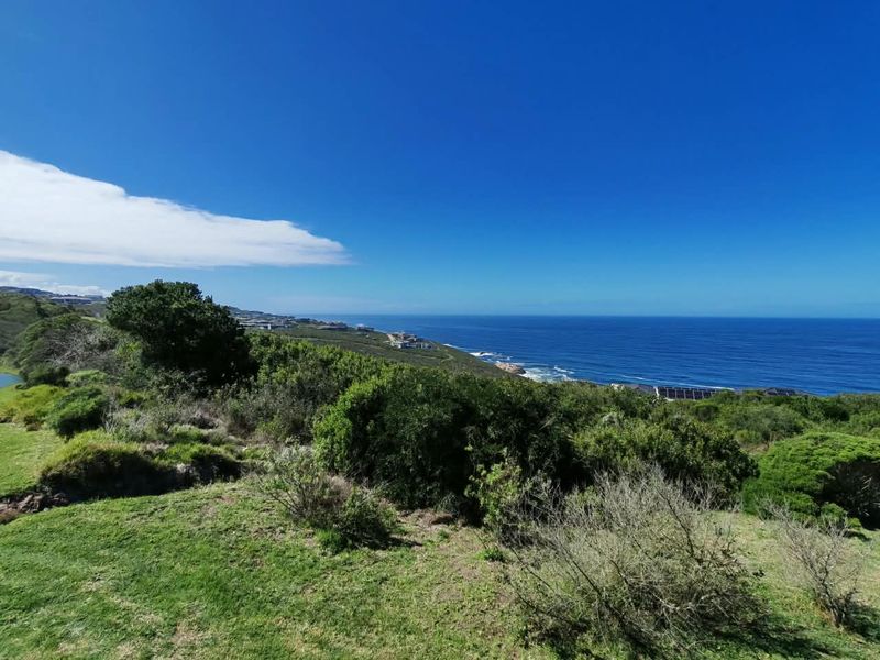 A scenic elevated view overlooking the coastline and ocean, showcasing the natural landscape of the vacant residential property.