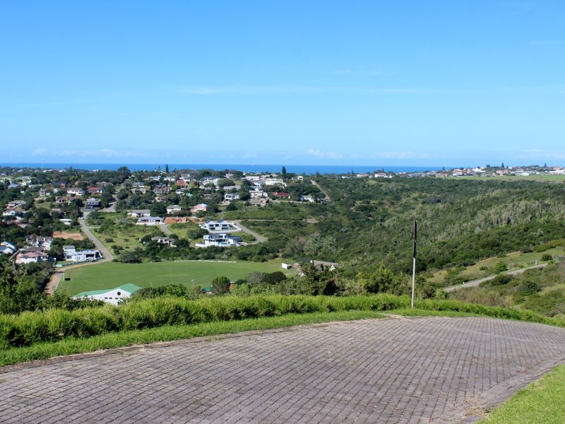 Elevated panoramic view overlooking the surrounding residential neighborhood, green spaces, and distant coastline.