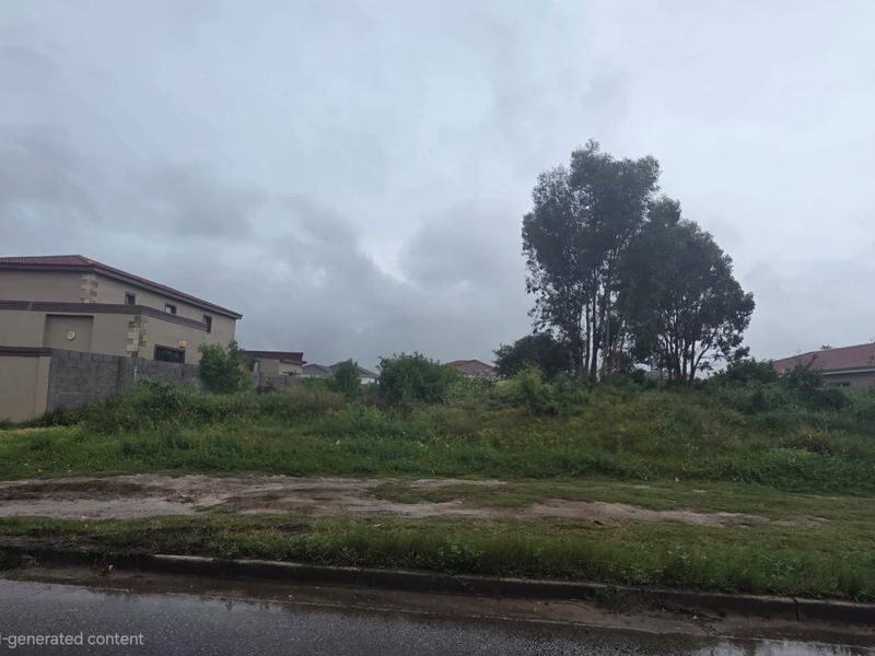 A vacant residential plot featuring established trees and boundary walls, situated in a developed neighborhood.