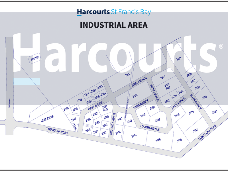 A site layout plan showing the subdivision of plots within the industrial area.