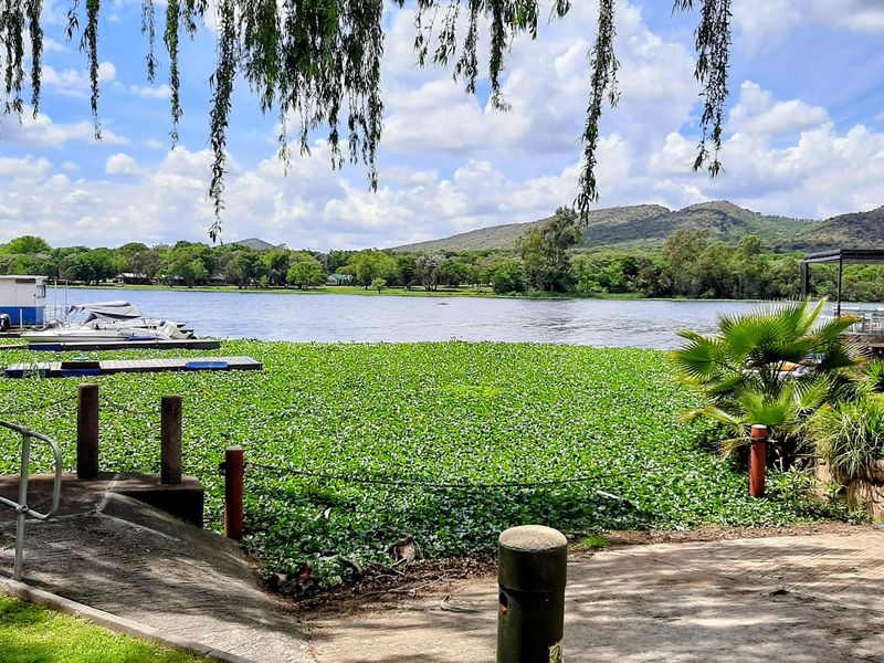 Scenic waterfront view featuring a private boat jetty and direct access to the lake, surrounded by established landscaping and natural vegetation.