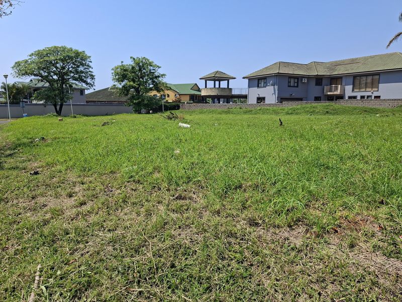 A vacant residential plot featuring a grass lawn and perimeter wall, situated in a developed neighborhood.