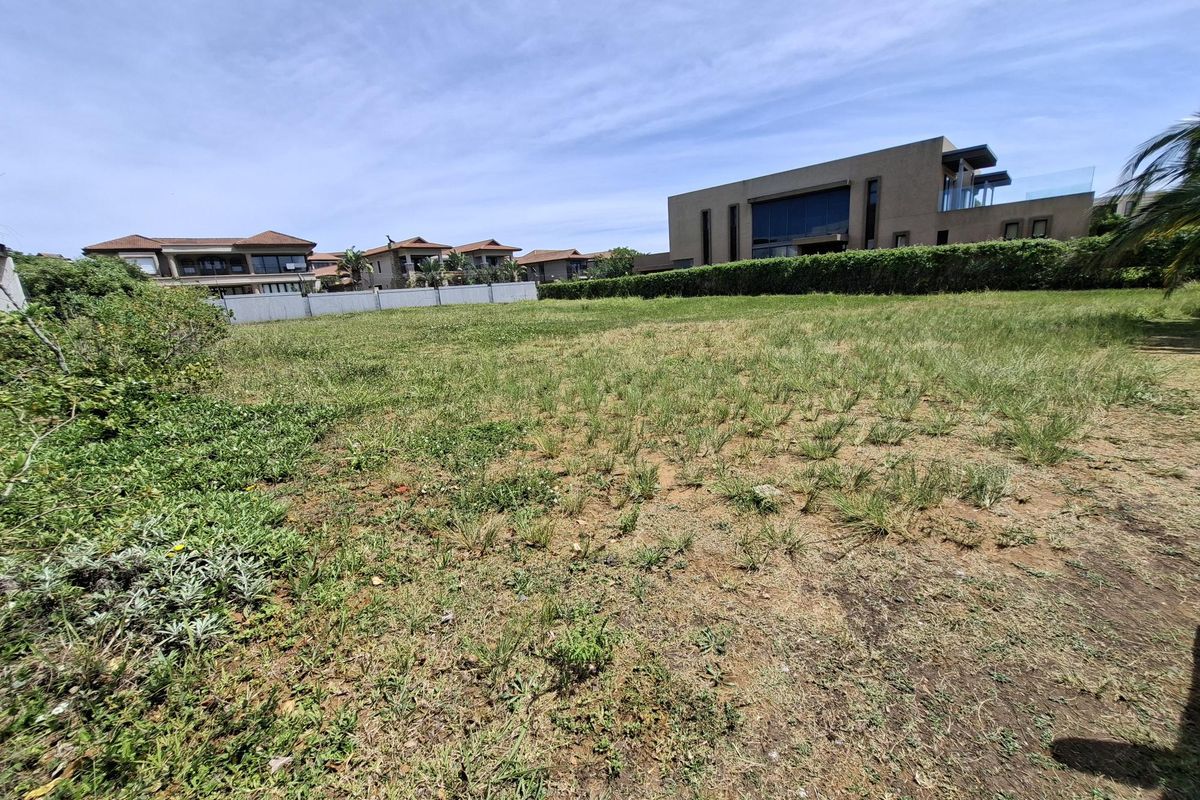 A vacant residential plot featuring natural grass cover, enclosed by boundary walls and established perimeter hedging in a developed estate setting.