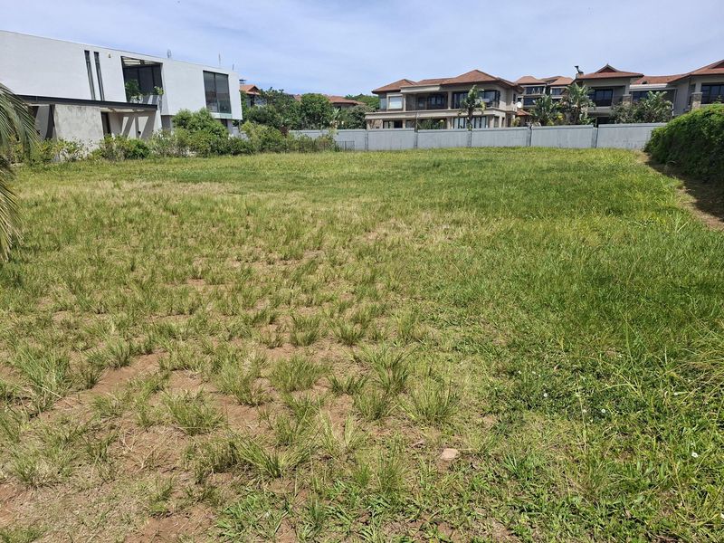 A vacant residential plot featuring a grass lawn and perimeter wall, situated in a developed neighborhood.