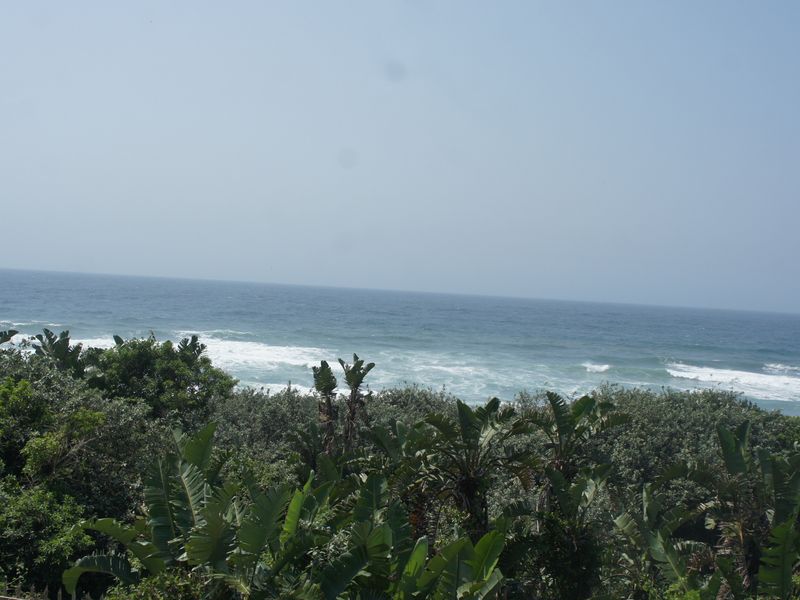 A scenic view of the ocean and coastal vegetation, showcasing the property's natural surroundings and proximity to the sea.
