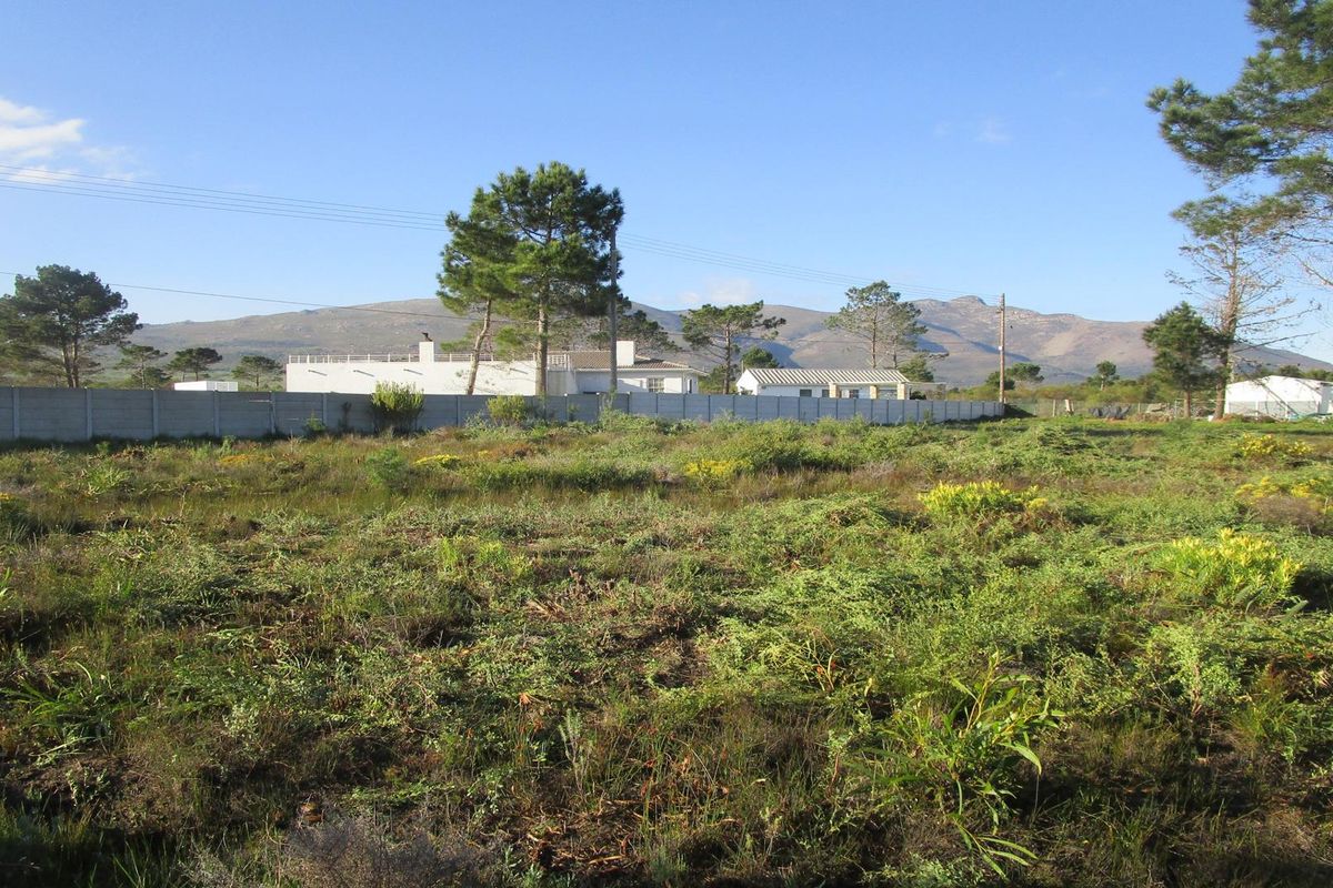 A vacant residential plot featuring natural vegetation, a precast concrete boundary wall, and scenic mountain views in the background.