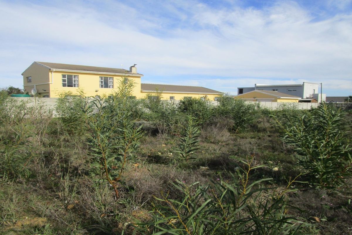 A view of a vacant residential plot featuring natural vegetation, with neighboring residential properties visible in the background.