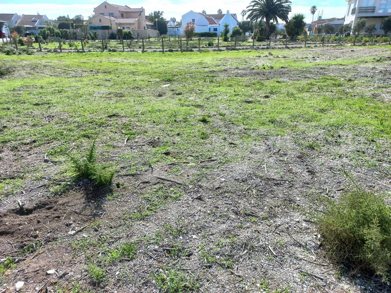 A vacant residential plot featuring a grass lawn and perimeter wire fencing, situated in a developed suburban neighborhood.