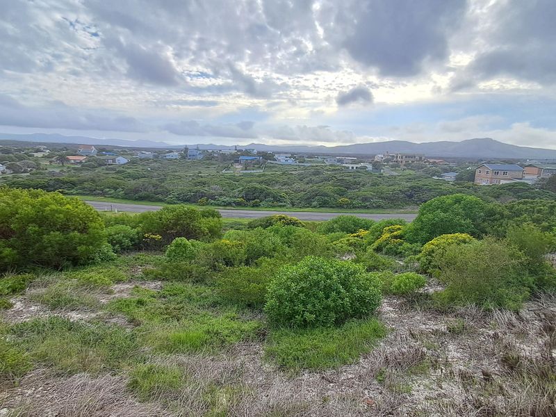 A scenic elevated view overlooking the surrounding coastal landscape, natural vegetation, and distant residential neighborhood.