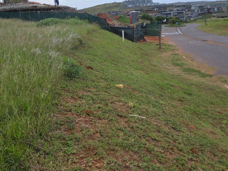 A view of the street frontage and grass verge adjacent to the vacant residential land plot.
