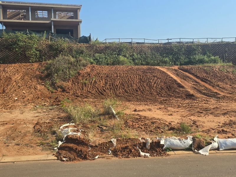 A vacant residential plot featuring an elevated slope, retaining wall structure, and direct street access, ready for development.