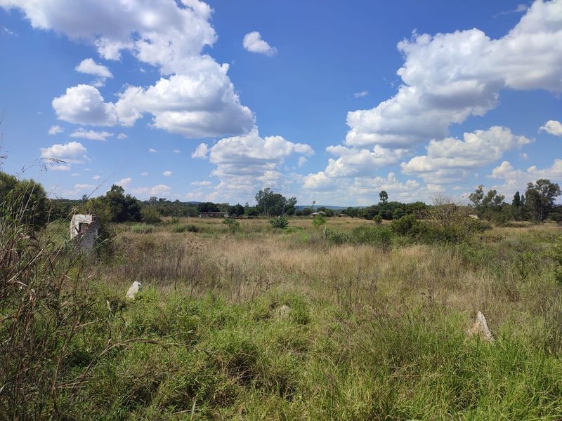 A wide-angle view of the expansive, undeveloped farm land featuring natural grasses and open sky.