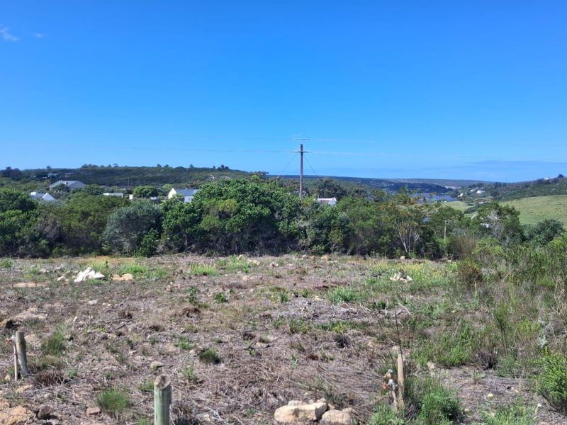A view of the vacant residential land featuring natural vegetation, surrounding landscape, and visible utility infrastructure under a clear blue sky.