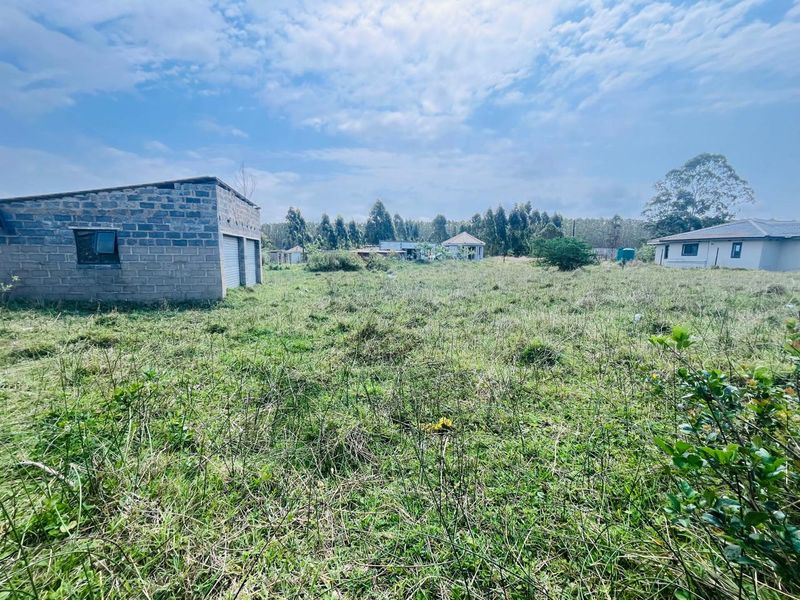 Expansive vacant residential land featuring an existing concrete block outbuilding and natural vegetation, offering potential for future development.