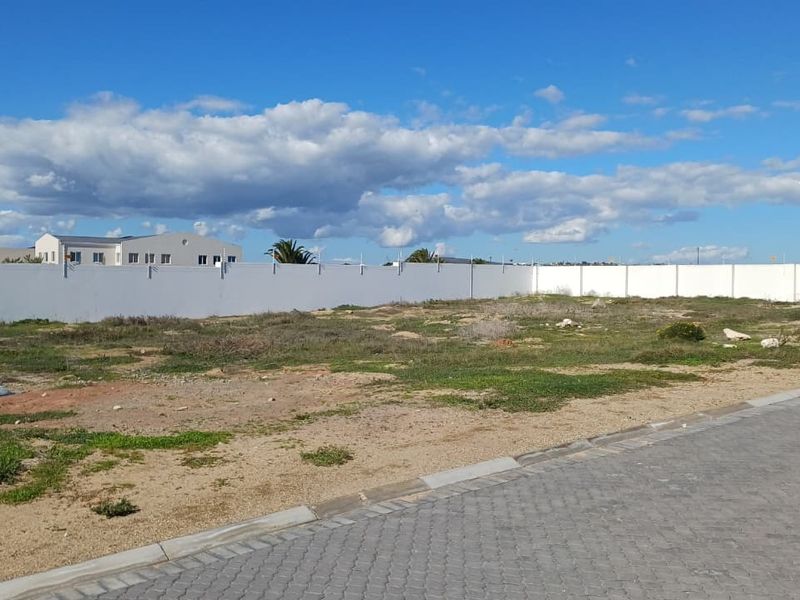 A vacant residential plot featuring a perimeter wall and adjacent paved street access, ready for development.
