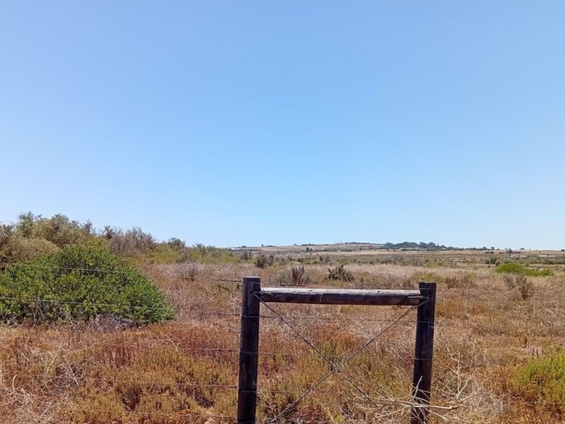 A view of a vacant residential plot featuring natural vegetation and perimeter wire fencing with wooden posts.