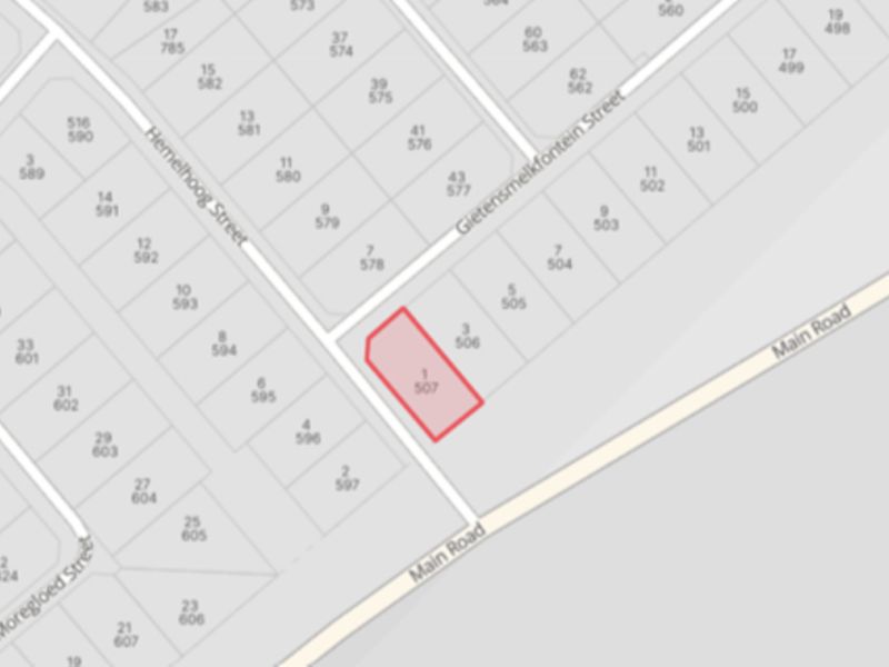 A digital map showing the location and layout of the residential vacant land plot within the estate.