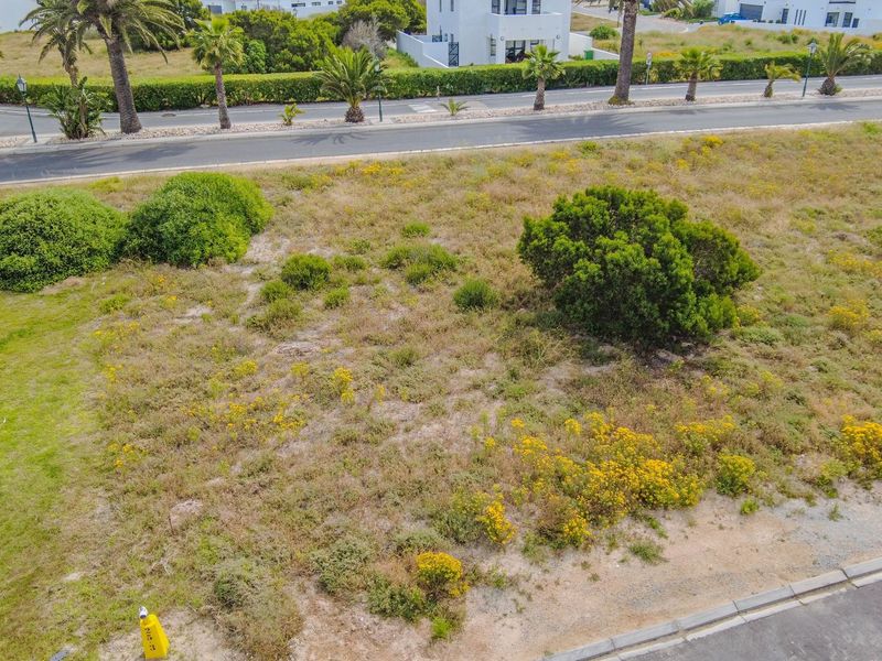 An aerial view of a vacant residential plot featuring natural vegetation, street access, and surrounding established neighborhood infrastructure.