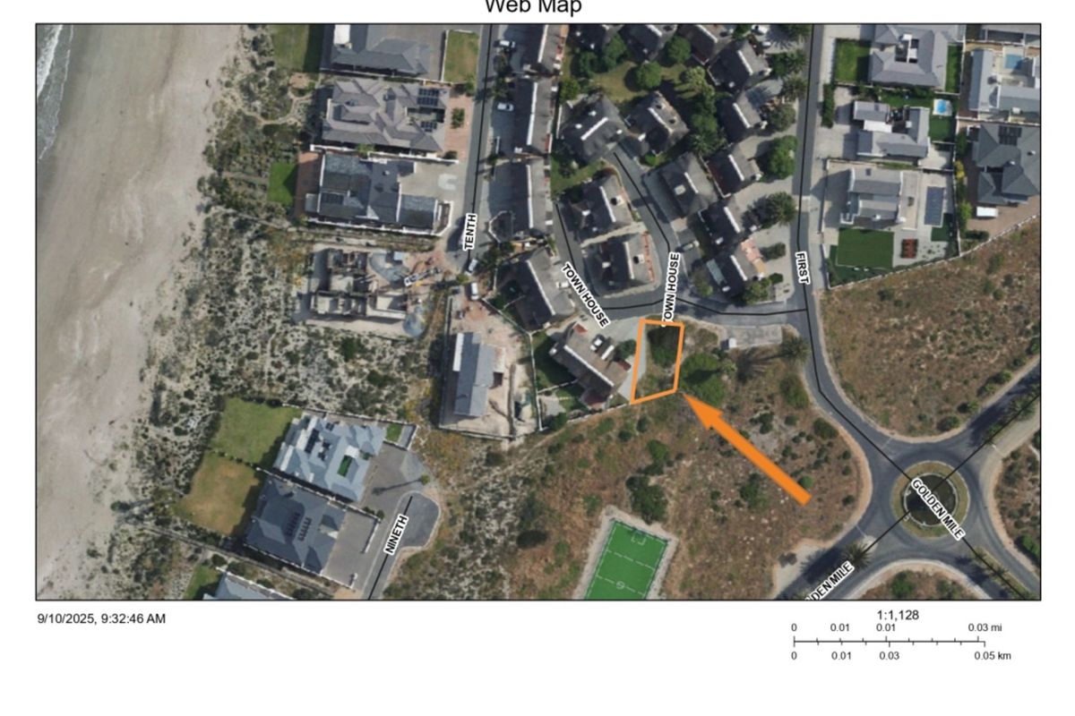 An aerial map view showing the location and boundaries of the vacant residential land plot within the estate.