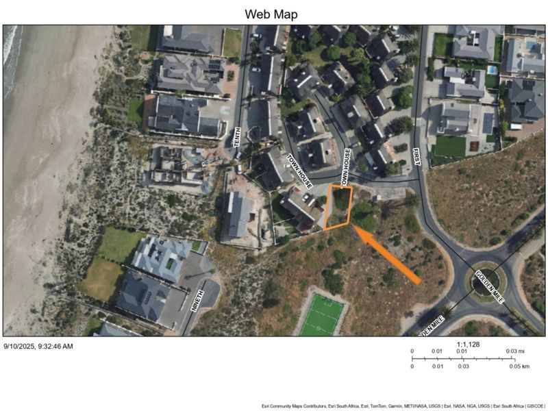 An aerial map view showing the location and boundaries of the vacant residential land plot within the estate.