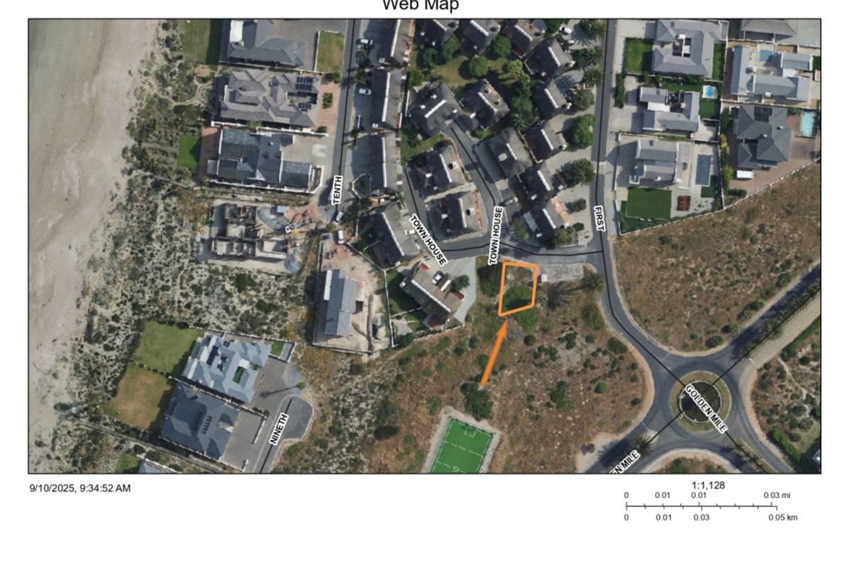 An aerial map view showing the location and boundaries of the vacant residential land plot within the estate.
