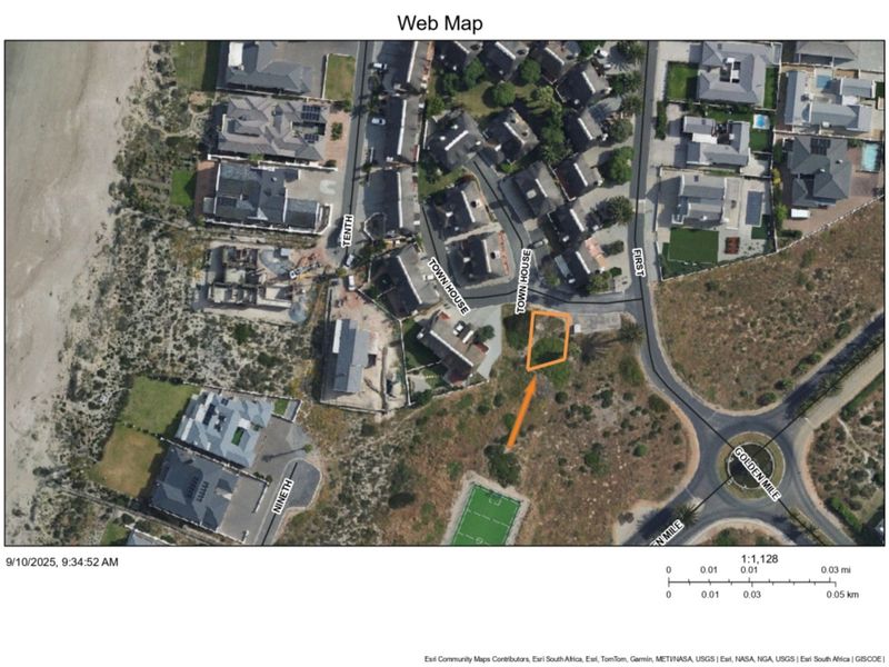 An aerial map view showing the location and boundaries of the vacant residential land plot within the estate.