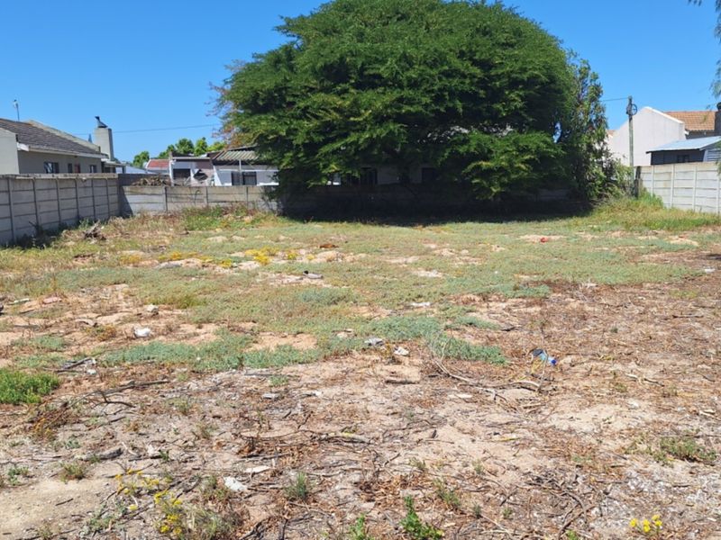 A vacant residential plot featuring a precast concrete boundary wall and established trees, offering a clear space for future development.