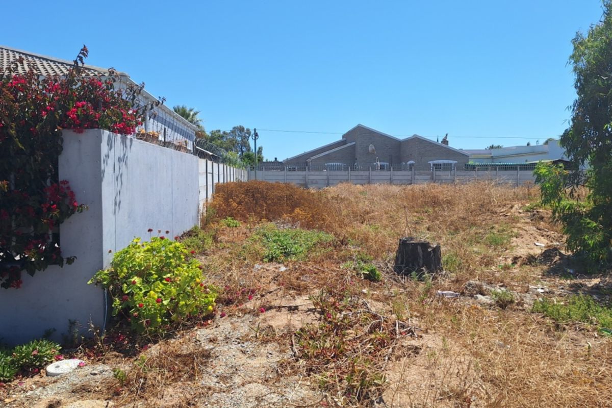 A vacant residential plot featuring a boundary wall with security spikes and natural, unmaintained vegetation.