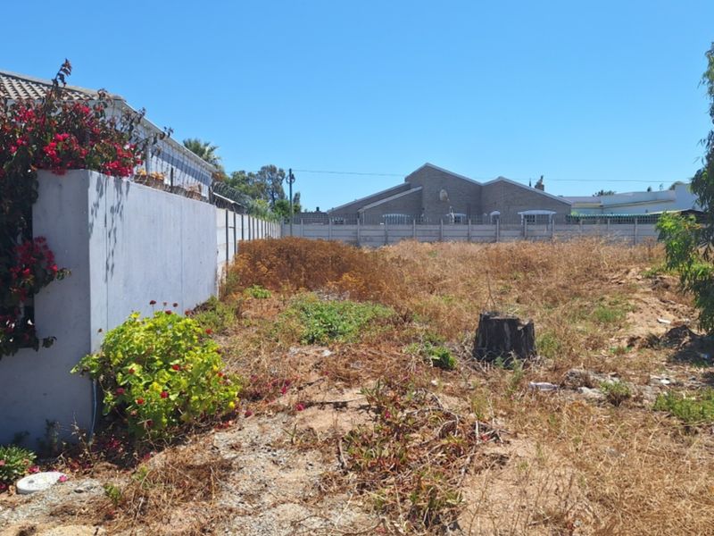 A vacant residential plot featuring a boundary wall with security spikes and natural, unmaintained vegetation.